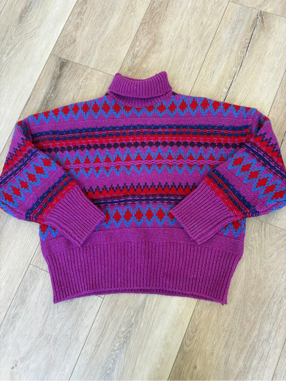Rag & Bone Willow Wool Fair Isle Turtleneck